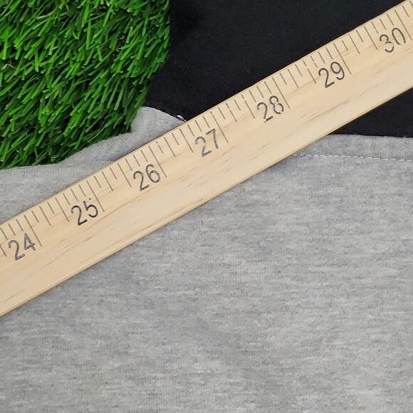 Vintage 90s Darkside Skull Crop Hoodie Medium 22x25 Two-Tone - Picture 4 of 16